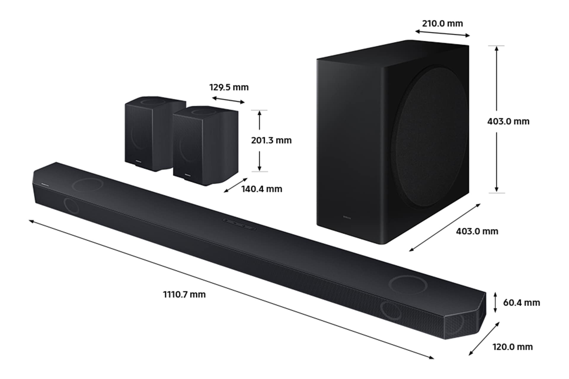 Samsung soundbar best sale and rear speakers