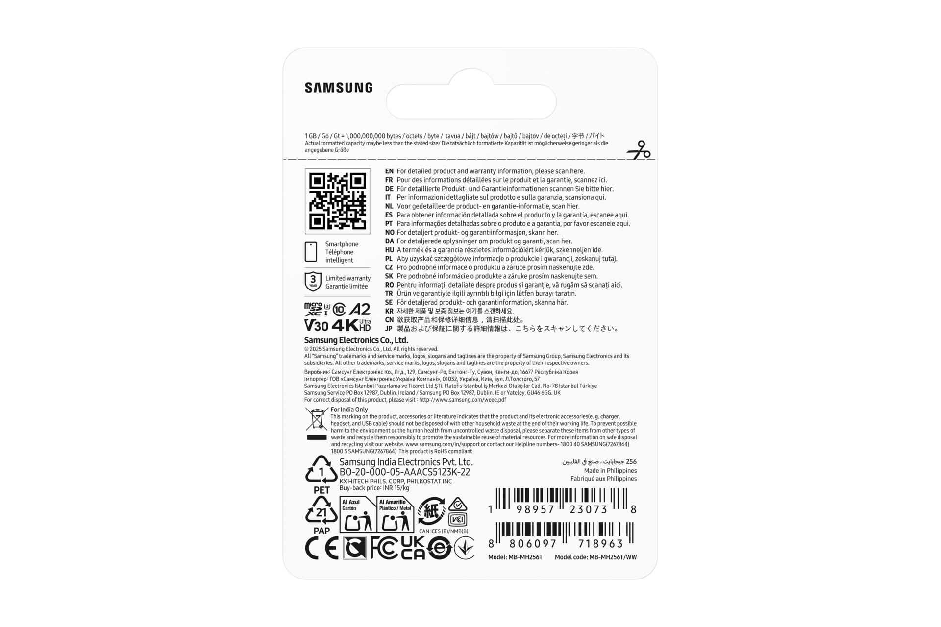 T9 microSD Card microSDXC™ UHS-I Card Back-PKG Black 