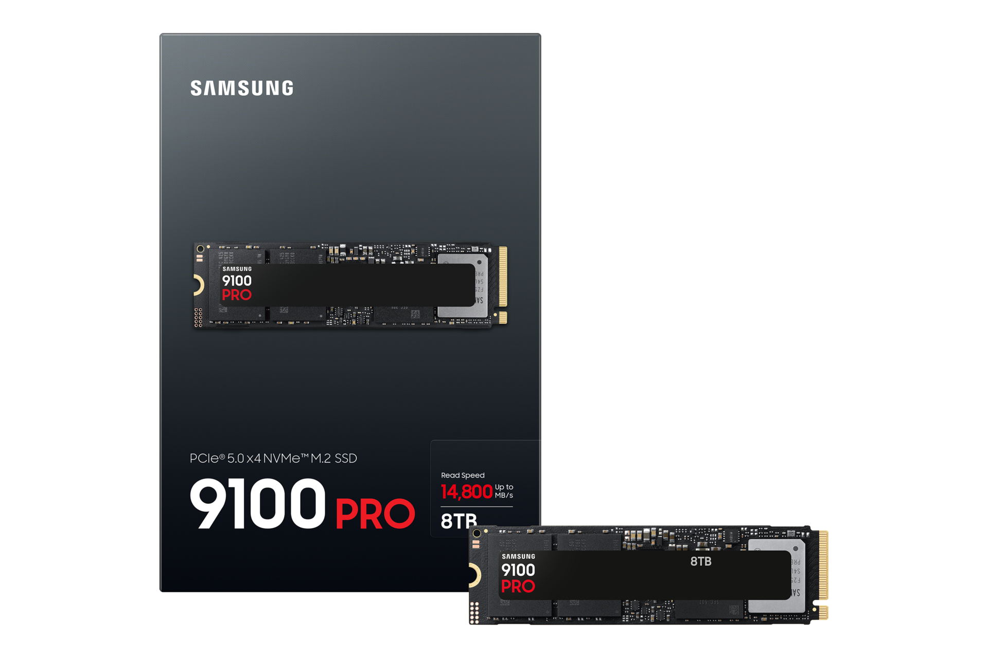 9100 PRO PCIe 5.0 NVMe M.2 SSD PKG-Full-Shot Black 
