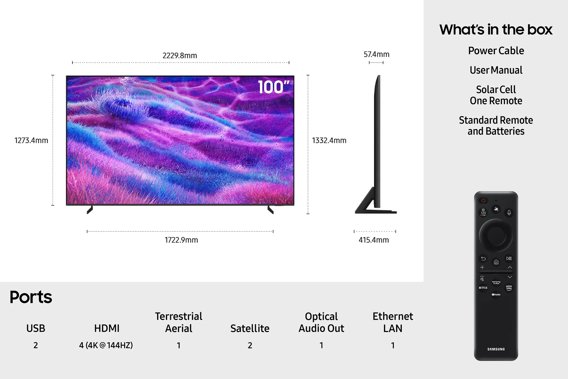 100" Neo QLED QN80F 4K Vision AI Smart TV (2025) Silver