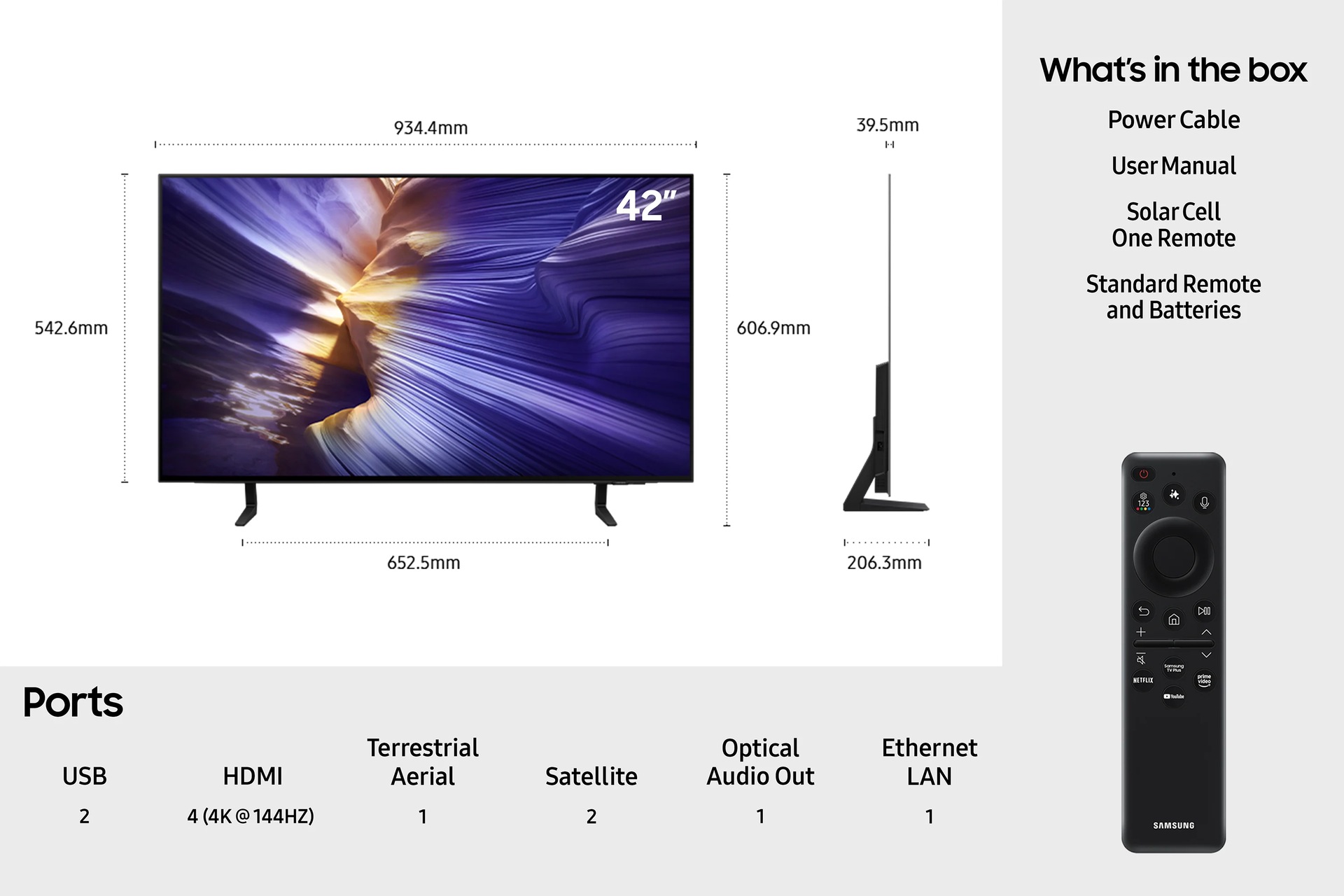 42" OLED S90F 4K Vision AI Smart TV (2025) Black