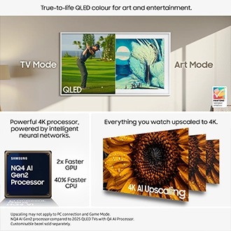 55” The Frame QLED 4K Vision AI Smart TV (2025) Black