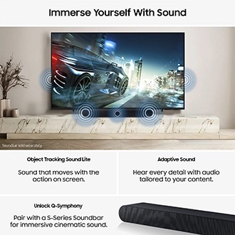 65" QLED QEF1 4K Vision AI Smart TV (2025) Titanium Gray