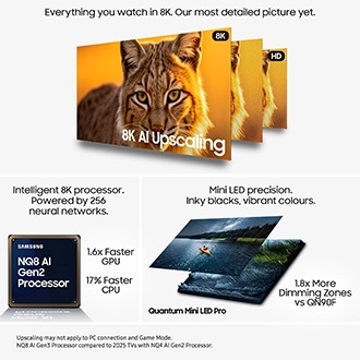 75" Neo QLED QN900F 8K Vision AI Smart TV (2025) Black
