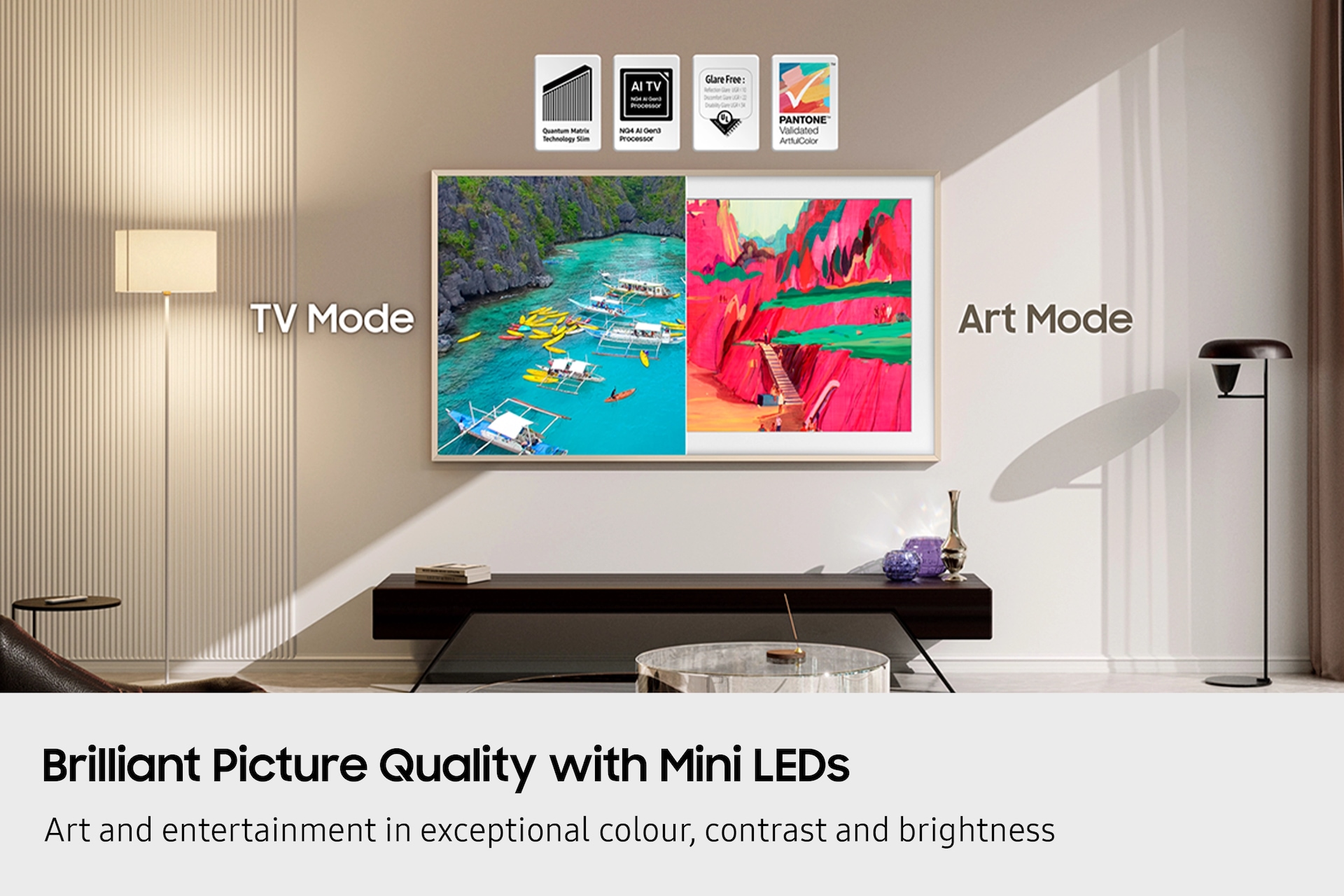 85" The Frame Pro Neo QLED 4K Vision AI Smart TV (2025) Black