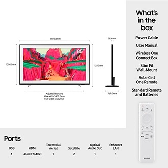 85" The Frame Pro Neo QLED 4K Vision AI Smart TV (2025) Black