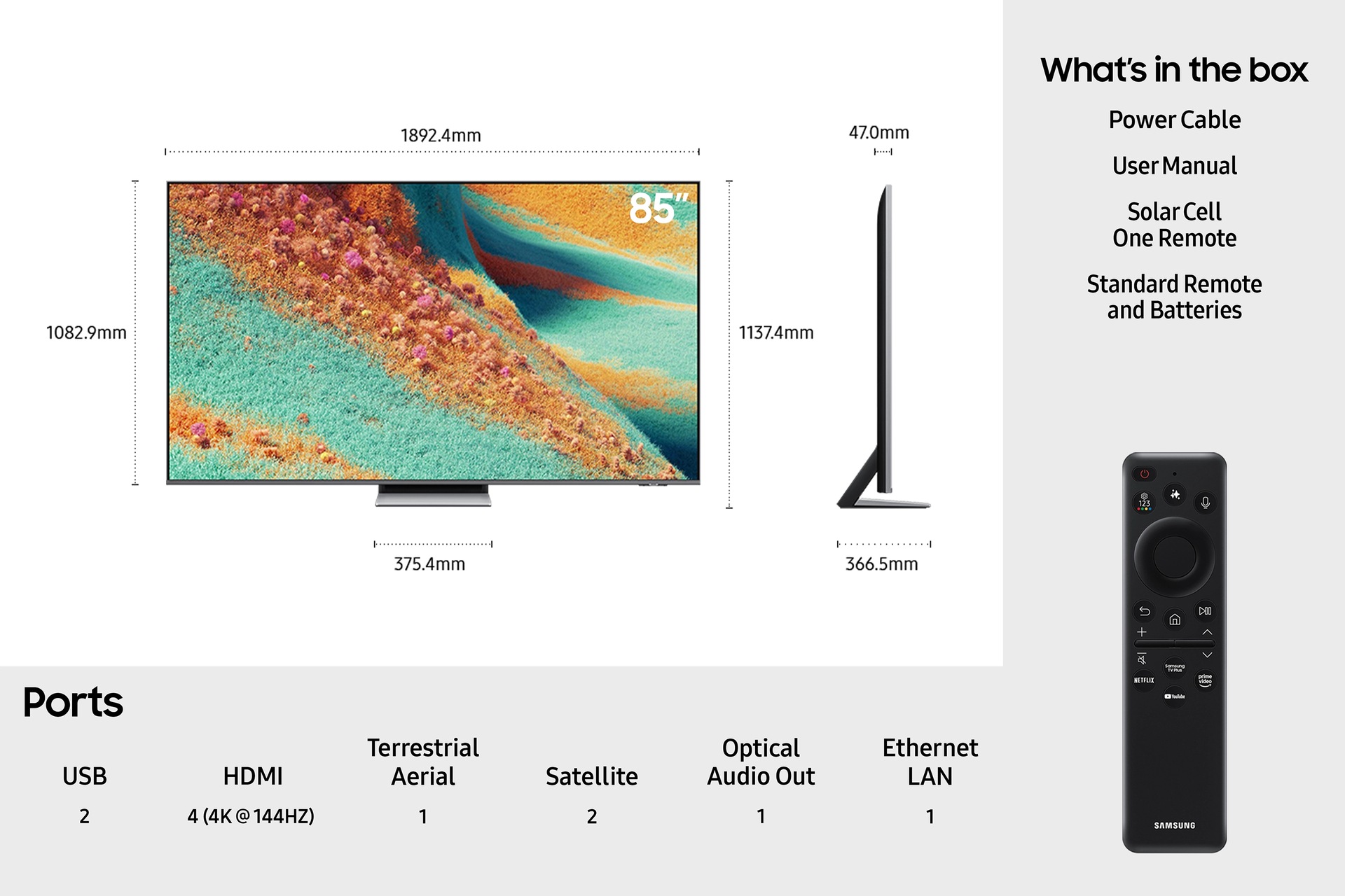 85" Neo QLED QN85F 4K Vision AI Smart TV (2025) Silver