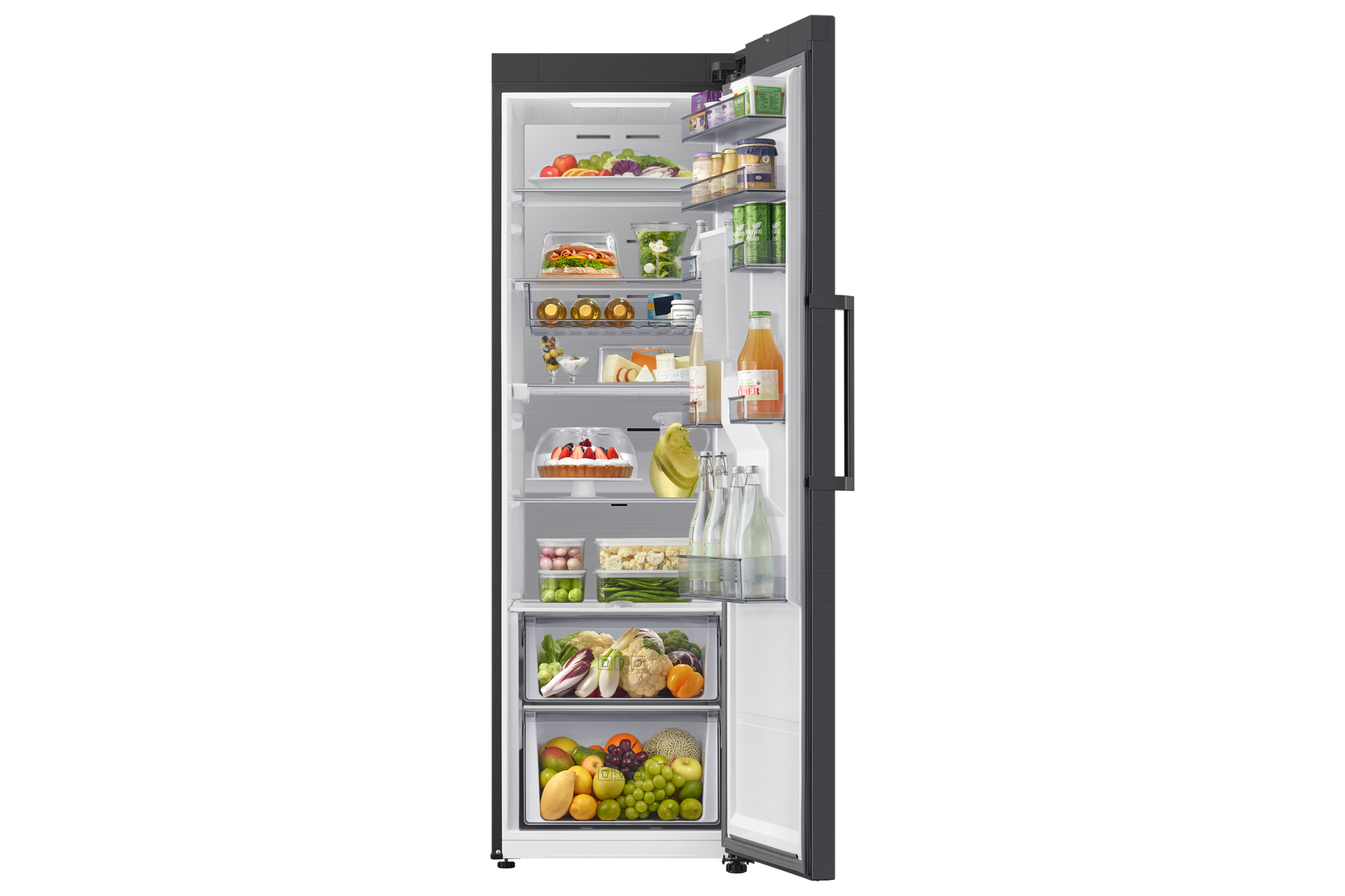 Tall One Door RI80H/24 AI precise cooling 387L Front-Open-With-Food Black 