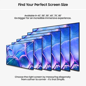 55" Crystal UHD U7000F 4K Smart TV (2025) Black