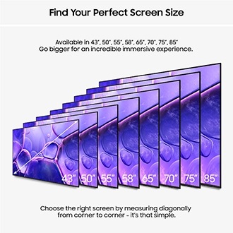 65" Crystal UHD U8000F 4K Smart TV (2025) Black