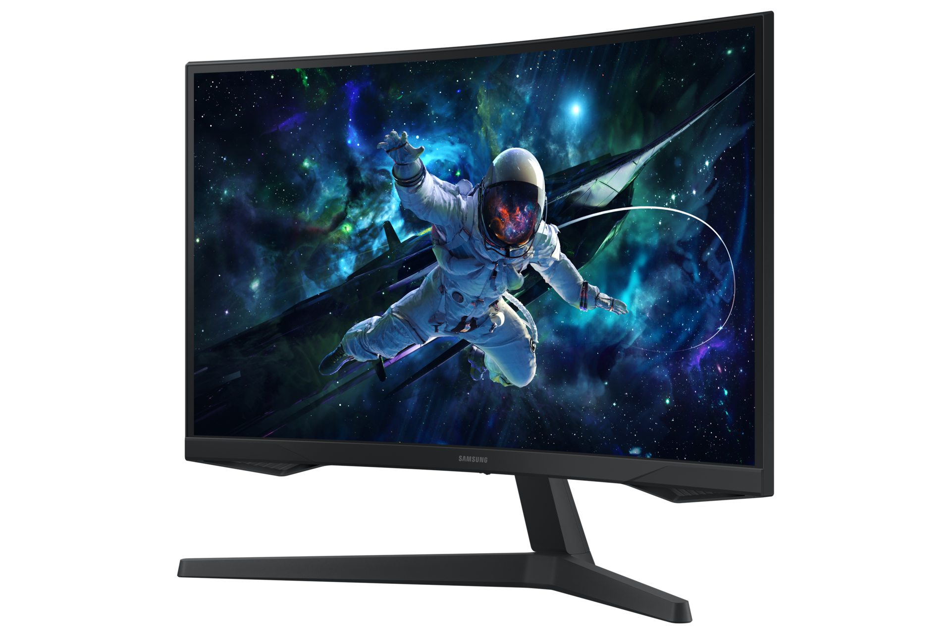 27" Odyssey G5 G55C QHD 165Hz Curved Gaming Monitor R-Perspective Black 