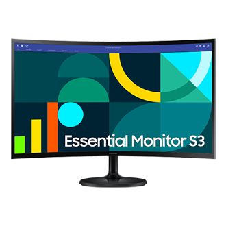 24"/27" Essential Monitor S3 S36GD FHD Front Black 