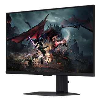 32"/27" Odyssey G5 G50D QHD 180Hz Gaming Monitor R-perspective Black 