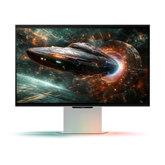 27" Odyssey 3D G90XF 4K 165Hz Gaming Monitor Front1 Silver 