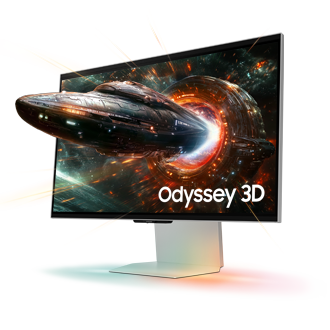 27" Odyssey 3D G90XF 4K 165Hz Gaming Monitor Front Silver 