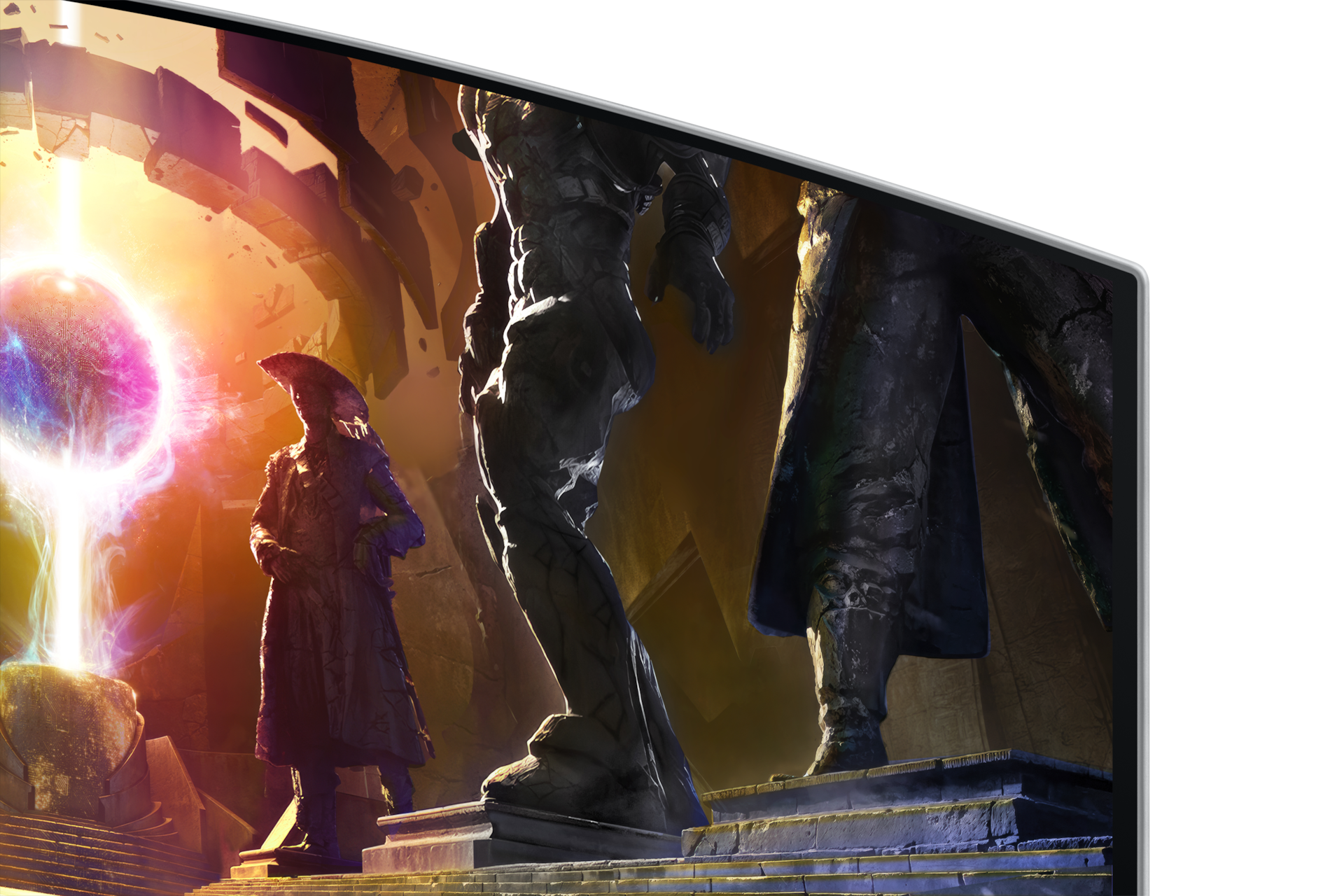 34" Odyssey OLED G8 G85SD Ultra WQHD 175Hz Gaming Monitor Detail-Bezel Silver 