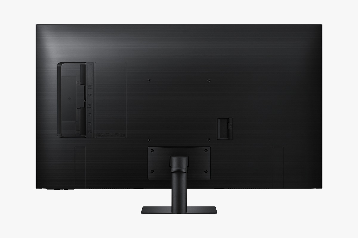 Rear of black 43 inch Samsung Smart Monitor M7.