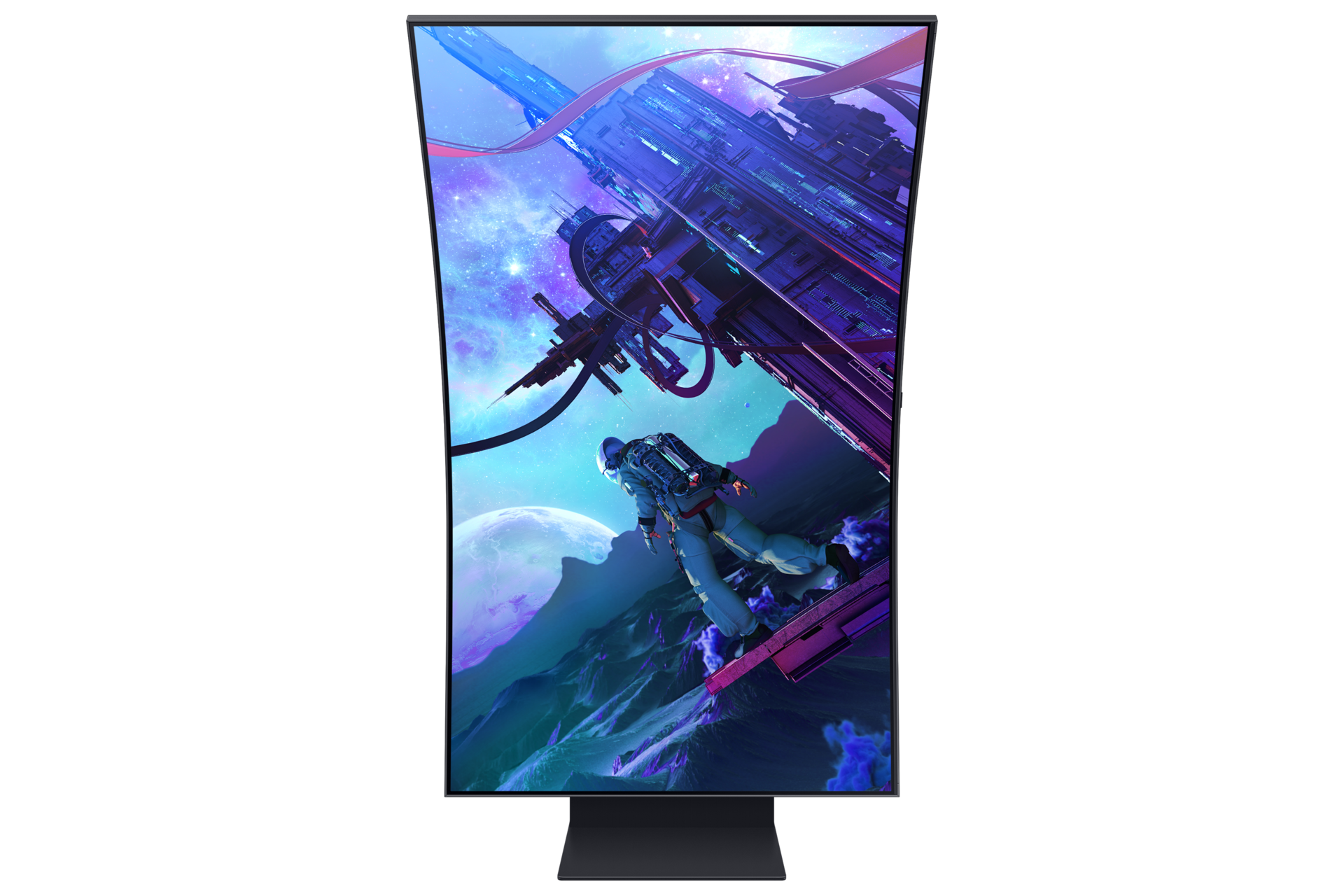 55" Odyssey Ark 2<sup>nd</sup> Gen. G97NC Front-Vertical Black 