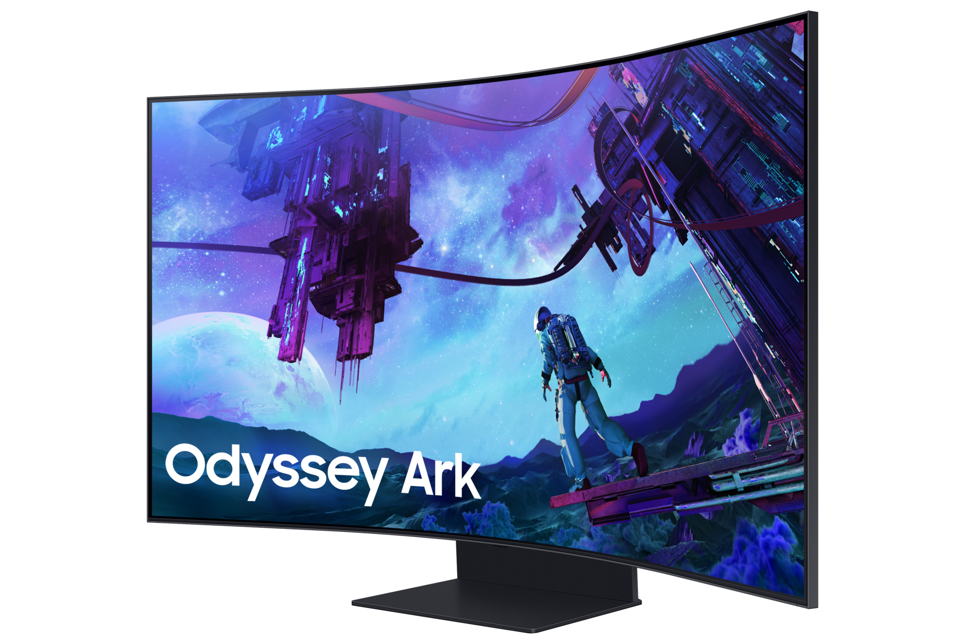 55" Odyssey Ark 2<sup>nd</sup> Gen. G97NC R-Perspective-Horizontal Black 