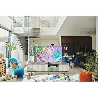 Samsung QLED Q70B with Quantum processor 4K is showing the clear picture