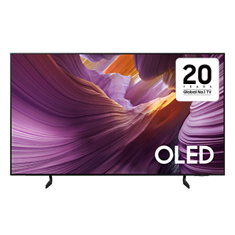 {size}" OLED S85F 4K Samsung Vision AI Smart TV (2025) Front Graphite 