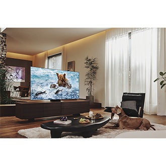 Neo QLED QN700B with Quantum Matrix Technology is displaying picture in the living room