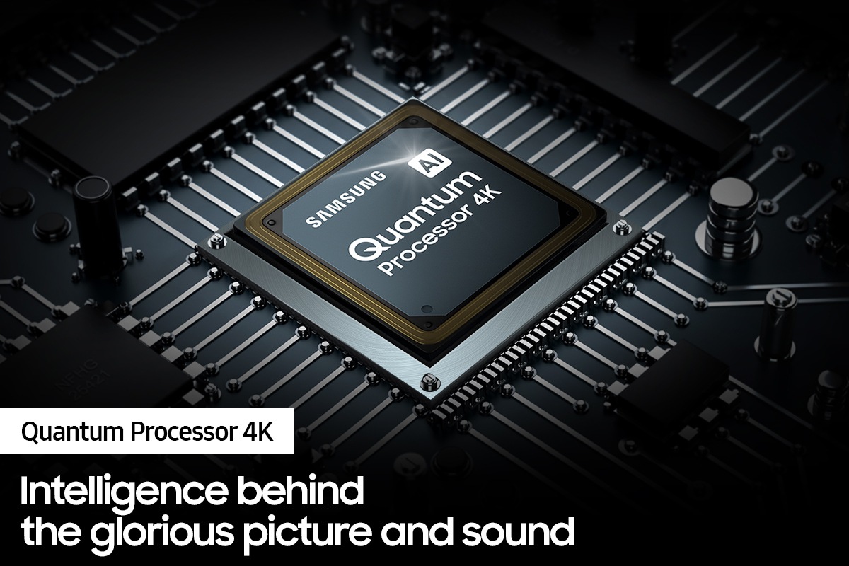 QLED TV Q70B with Samsung’s powerful Quantum Processor 4K improves content.