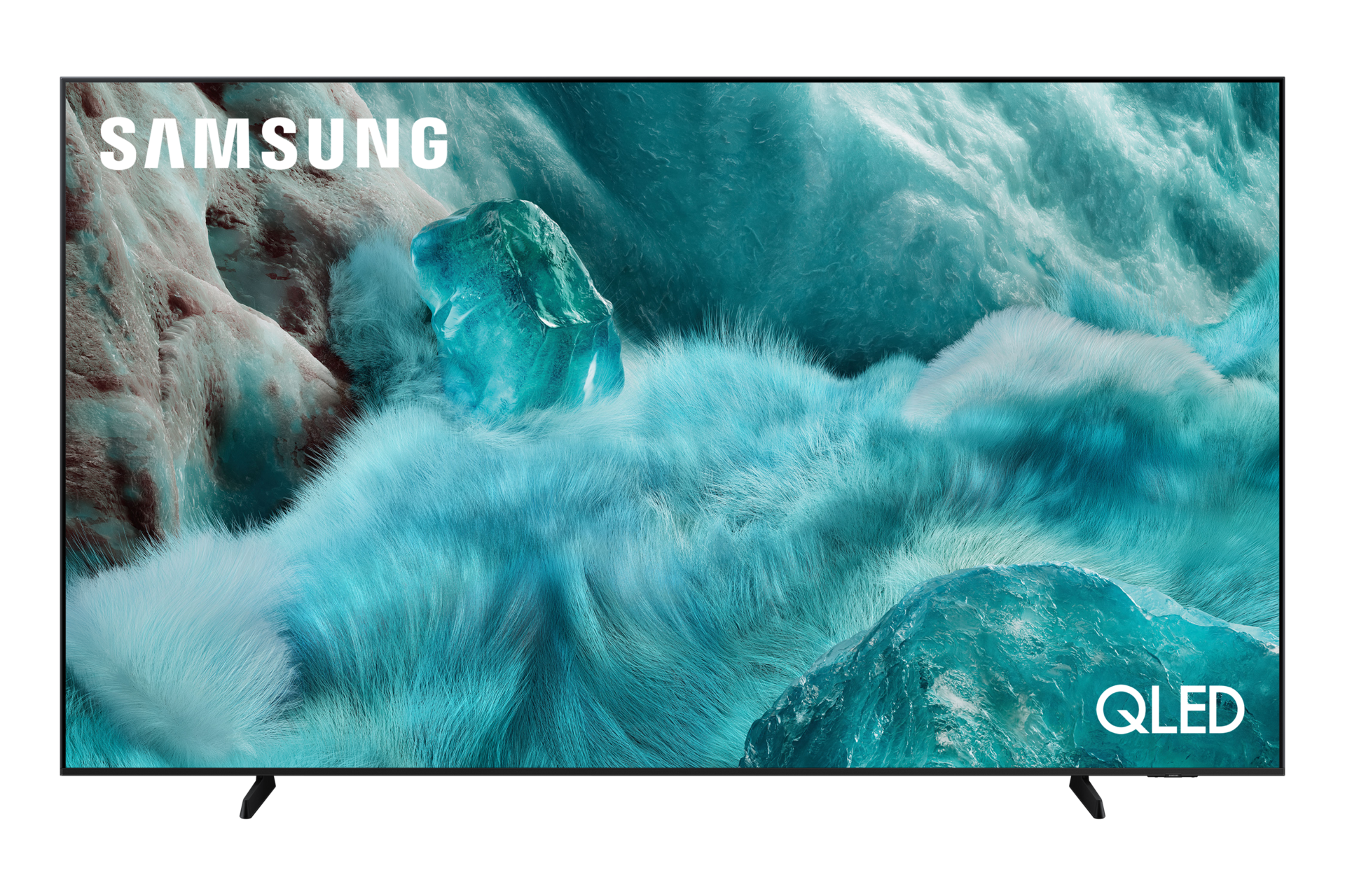 {size}" QLED Q7F 4K Samsung Vision AI Smart TV (2025) Front2 Black 