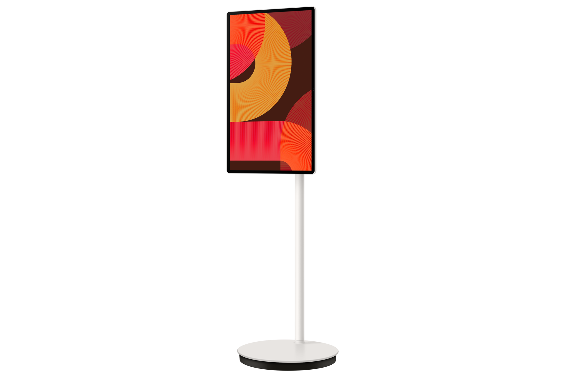27" The Movingstyle LSM7F QHD Touch Interaction Movable Screen (2025) Vertical-With-Stand White The Movingstyle