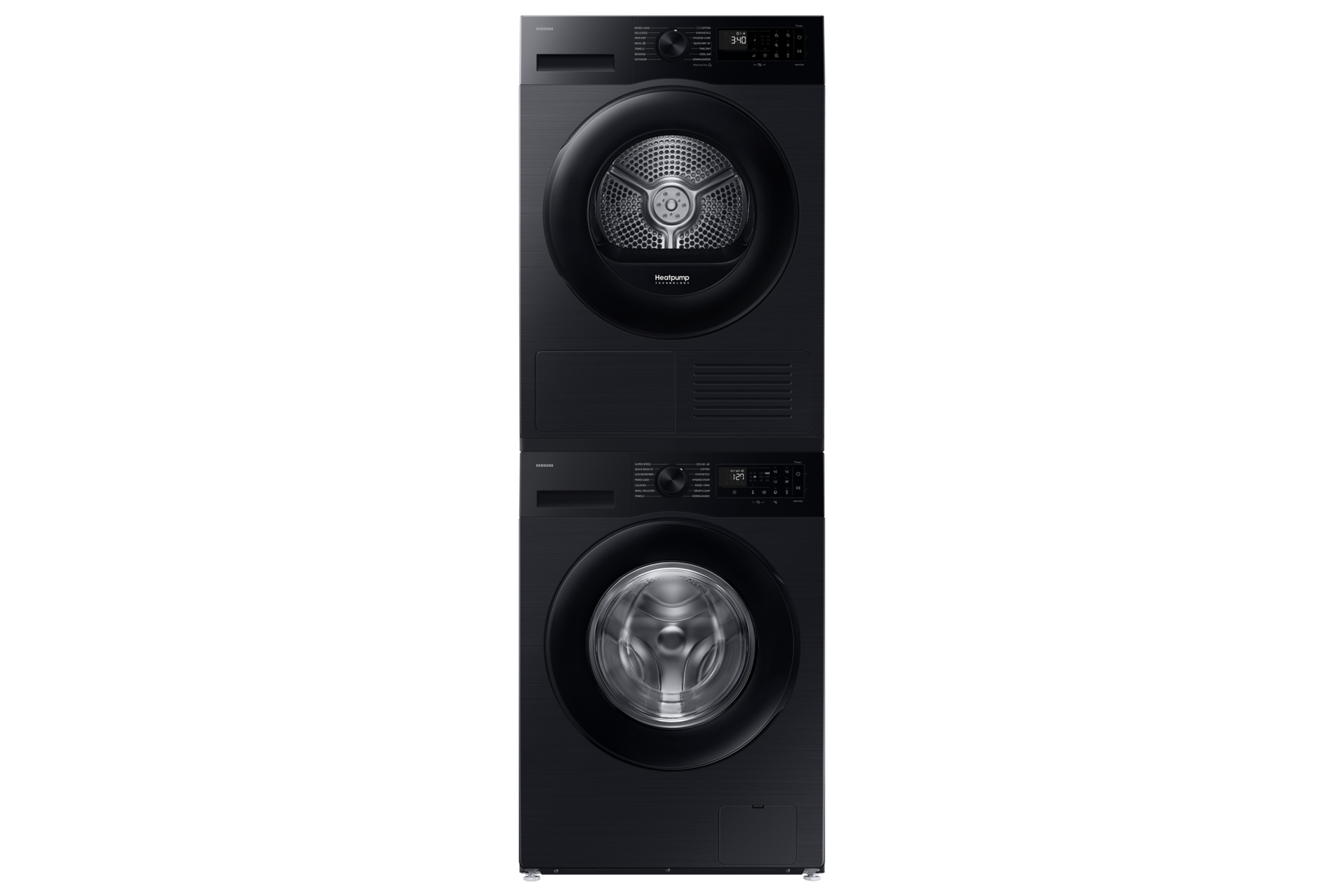 Laundry WW5000F with SmartThings AI Energy mode and Grade A Energy Efficiency Stack-Front-Door-Closed Black 