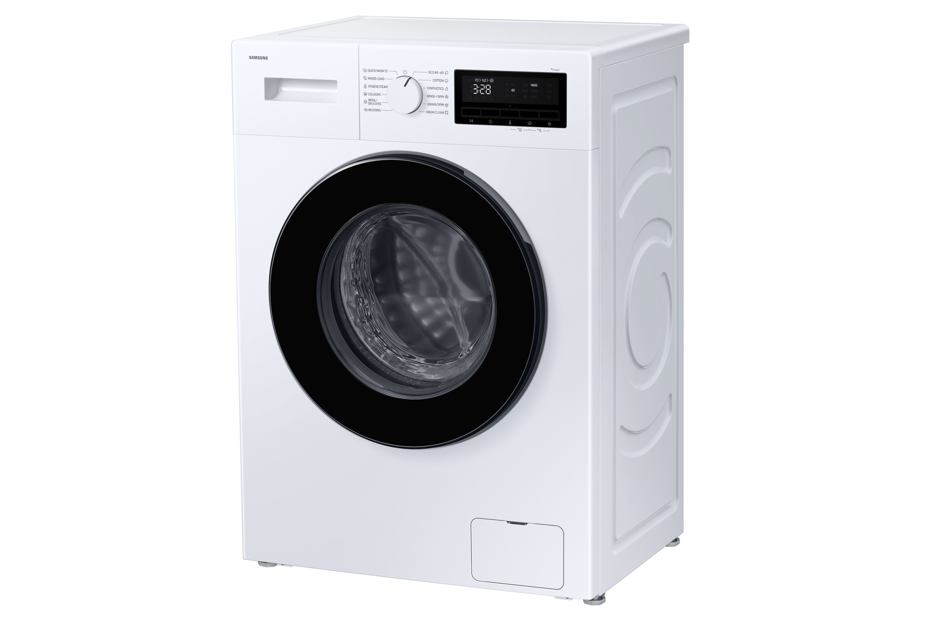 Laundry with Grade A Energy Efficiency and Hygiene Steam R-Perspective White 