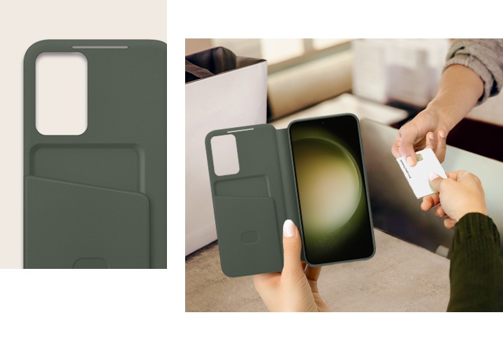 Samsung Smart View Wallet Case Funda Libro Verde para Galaxy S23 Plus