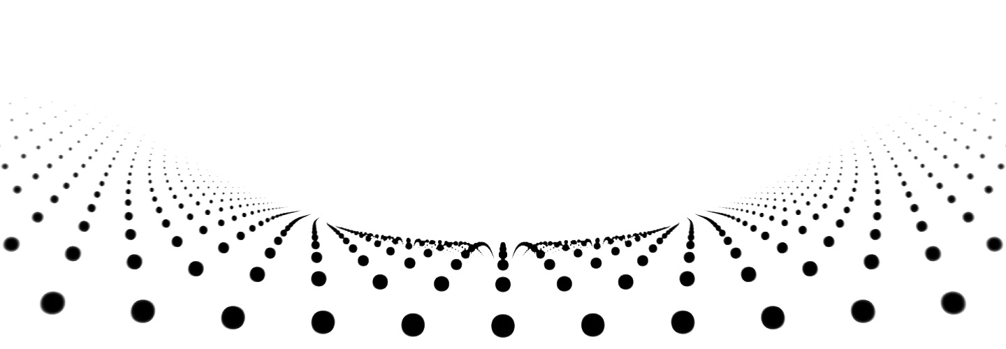 Multiple black dots form a semi-circle formation on the bottom half of the page and bounce in a slow, then rapid manner. Then shows the Galaxy Buds3 being worn.