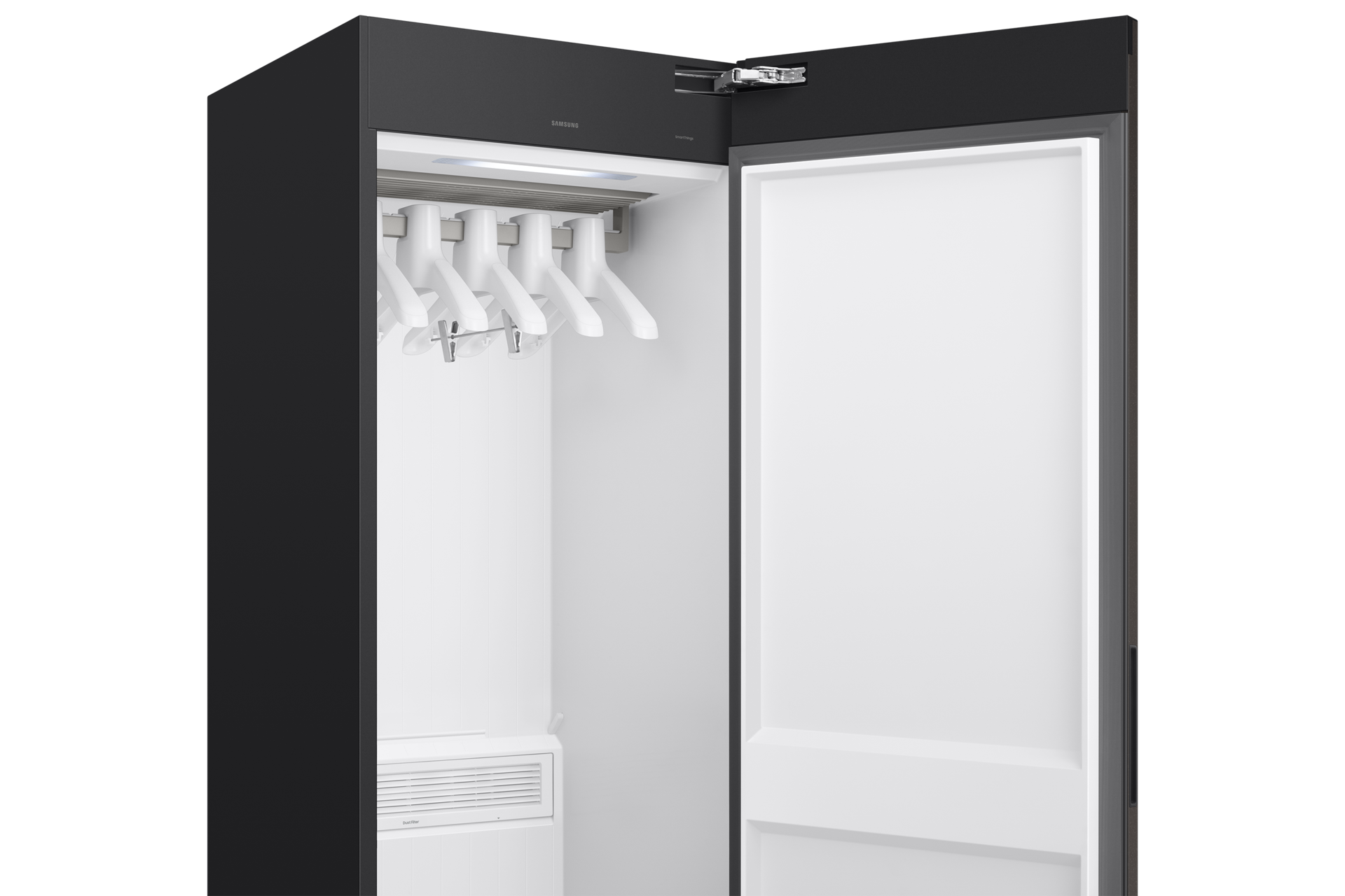 DF24CG5100 Bespoke AI Dryer with Dual AirWash and Dual JetSteam. Detail-Multi-Hanger1 Cotta Charcoal 