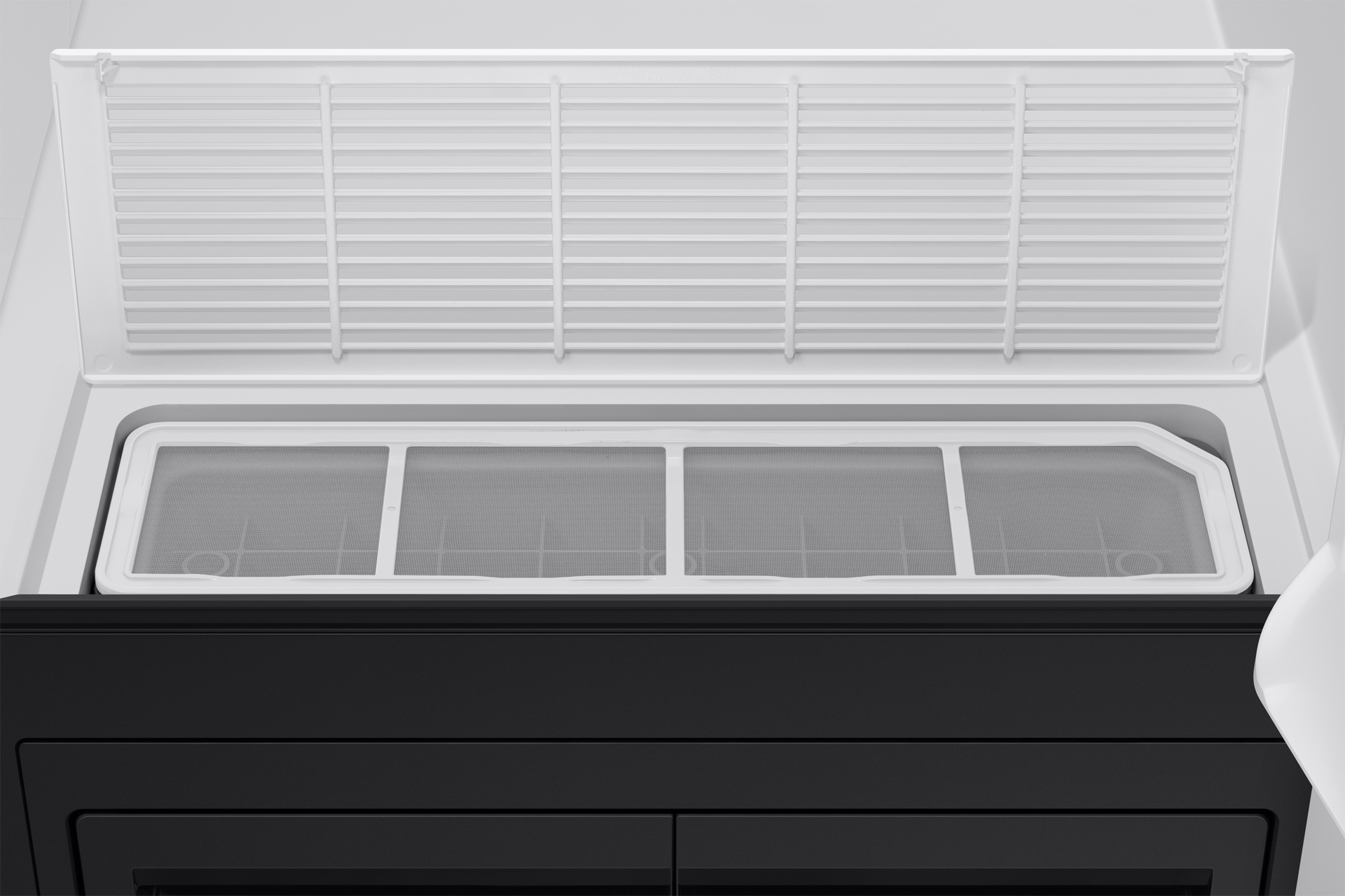 DF24CG5100 Bespoke AI Dryer with Dual AirWash and Dual JetSteam. Detail-Filter-Bottom Cotta Charcoal 