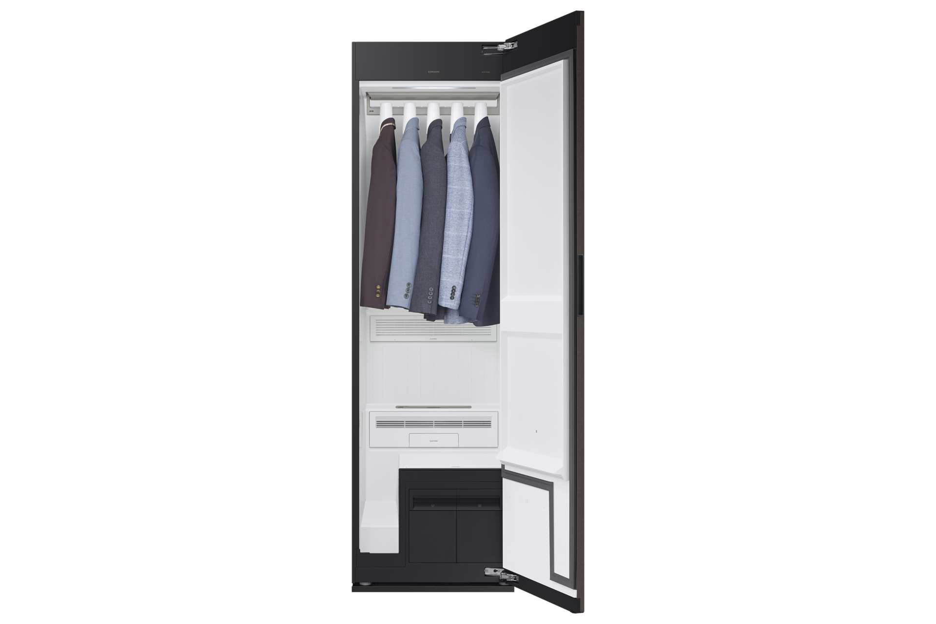 DF24CG5100 Bespoke AI Dryer with Dual AirWash and Dual JetSteam. Front-Open4 Cotta Charcoal 
