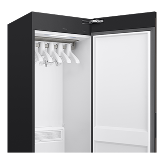 DF24CG5100 Bespoke AI Dryer with Dual AirWash and Dual JetSteam. Detail-Multi-Hanger1 Cotta Charcoal 