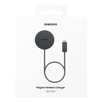 Galaxy Magnetic 25W Wireless Charger Package Dark Gray 