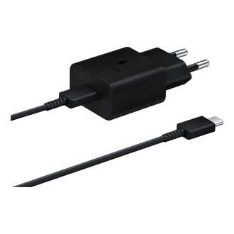 Chargeur secteur Original Samsung USB-C Power Delivery 15W Charge rapide,  EP-T1510NBE - Noir