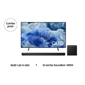 1.63 m (65) QLED Q8F & Soundbar Q800F Black