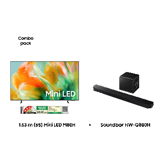 1.63 m 65 Mini LED M80H & Soundbar HW-Q800H Black