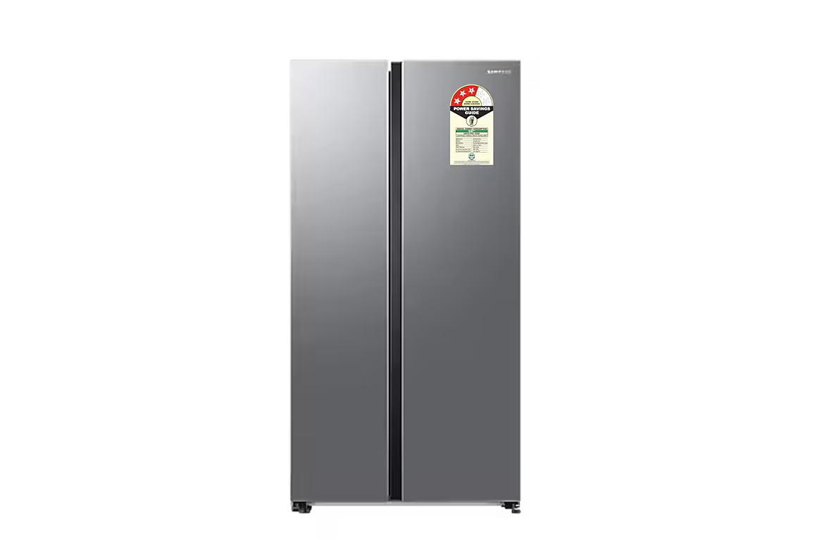 SBS Refrigerator RS76CG8003S9 and Front Load Washing Machine WW90DG5U24AX Inox
