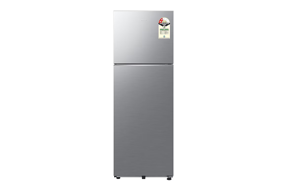Two Door Refrigerator RT38HG5C42S8 and Front Load Washing Machine WW90DG5U24AX Elegant Inox