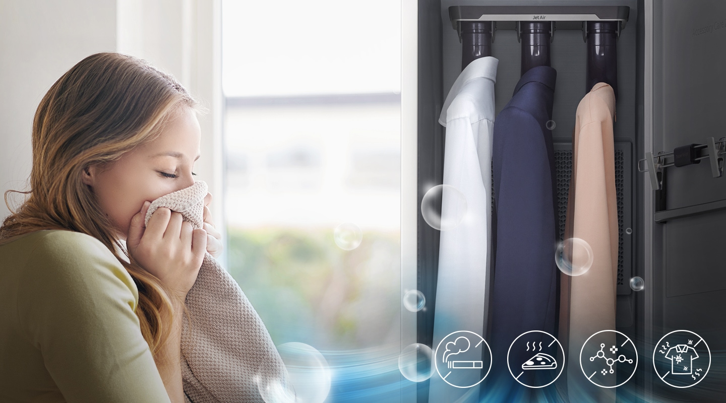 remove 99% of odours and keep clothes fresh