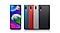 Five devices are displayed to appeal their colors and design. Four reversed ones are in blue, red, silver and black while one is looking at the front.