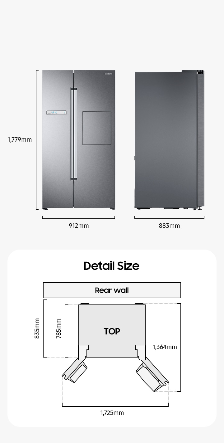 Side By Side Fridge Dimensions