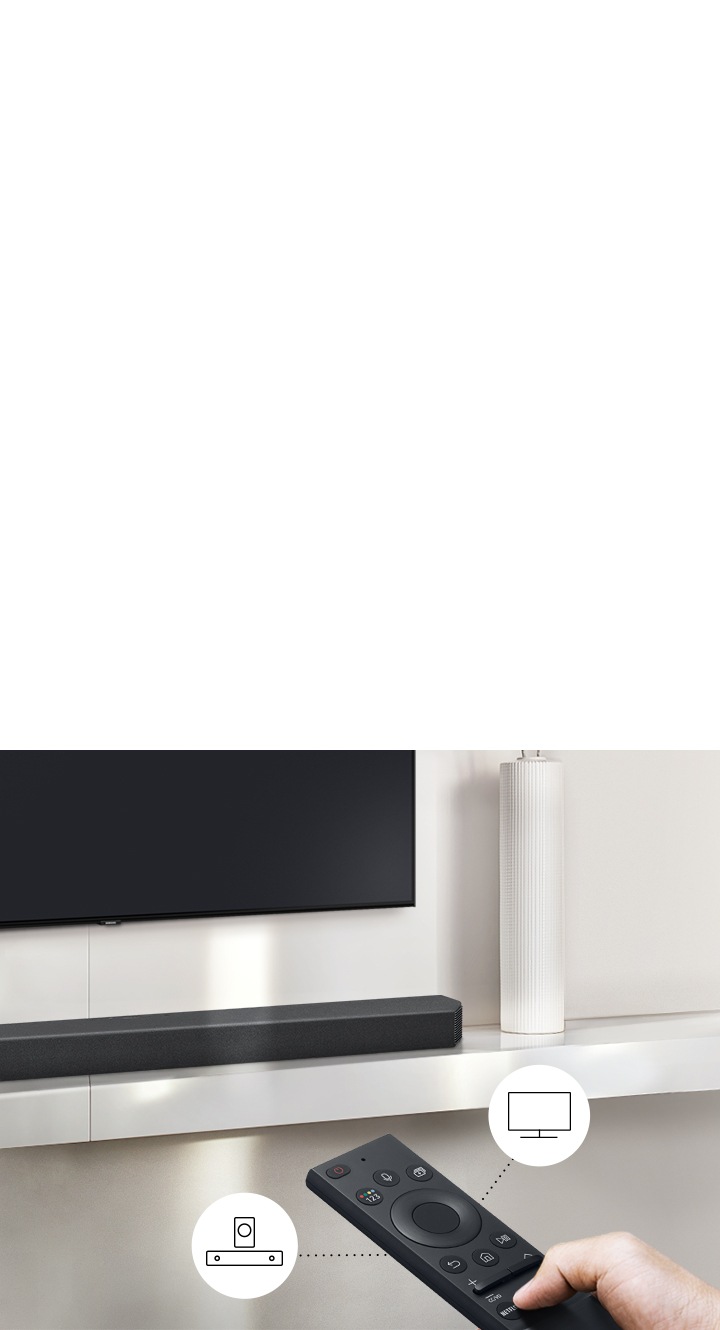 Control samsung soundbar with hot sale iphone