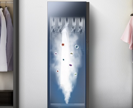 aburul este ejectat de jos în sus și captează diferiți poluanți.