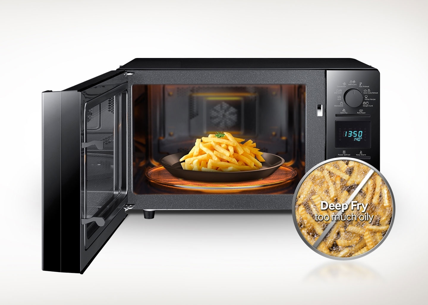 Microwave that cooks healthy fried food