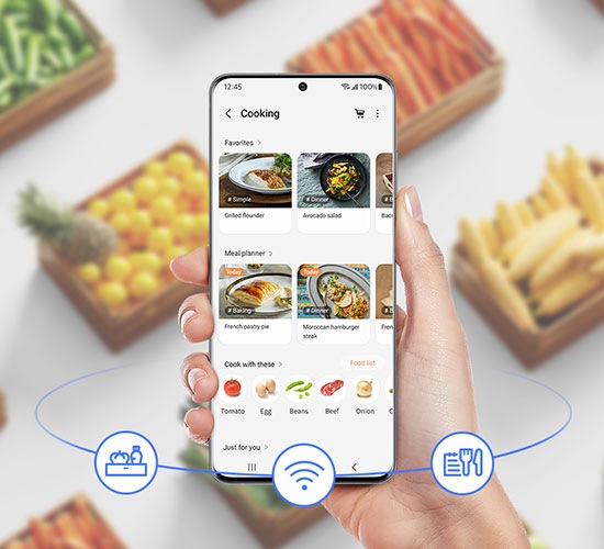 You can see your favorite recipes and meal plan in SmartThings Cooking.